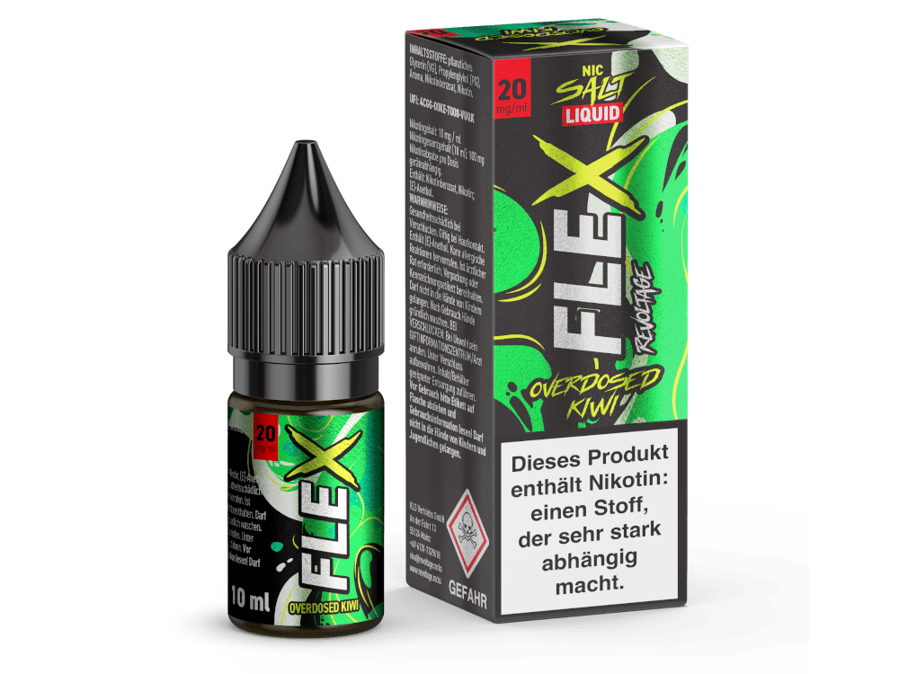 Revoltage - Flex - Kiwi 10ml Hybrid NicSalt Overdosed Liquid – Bild 3
