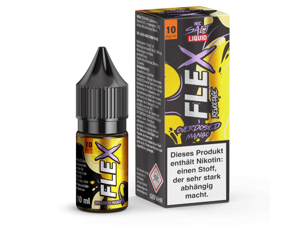 Revoltage - Flex - Mango 10ml Hybrid NicSalt Overdosed Liquid