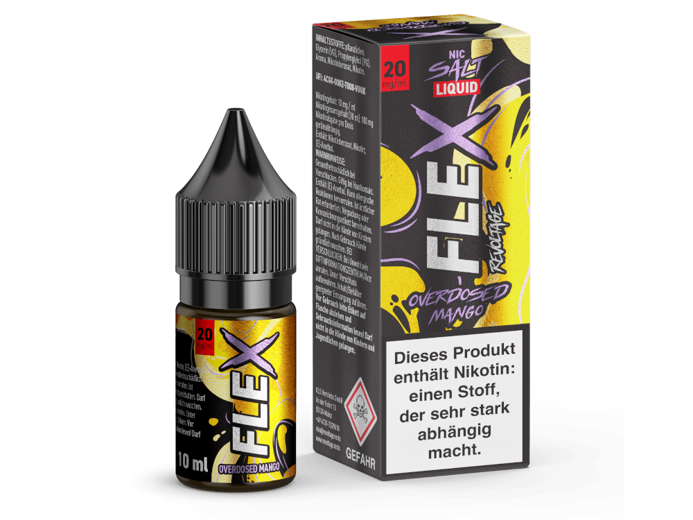 Revoltage - Flex - Mango 10ml Hybrid NicSalt Overdosed Liquid – Bild 3