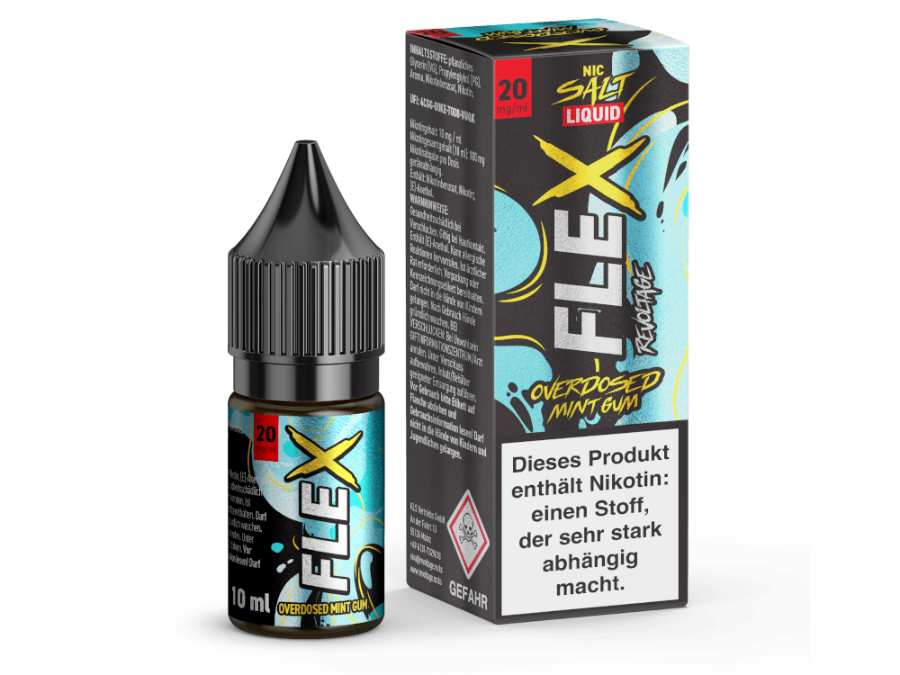 Revoltage - Flex - Mint Gum 10ml Hybrid NicSalt Overdosed Liquid – Bild 3