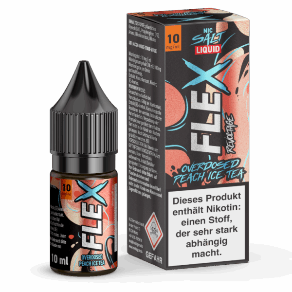 Revoltage - Flex - Peach Ice Tea 10ml Hybrid NicSalt Overdosed Liquid