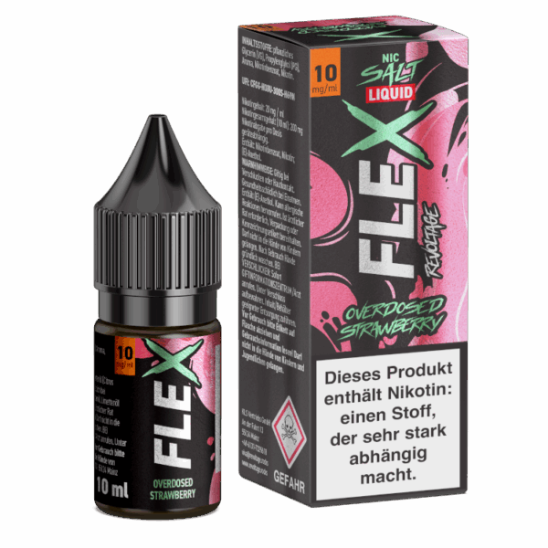 Revoltage - Flex - Strawberry 10ml Hybrid NicSalt Overdosed Liquid