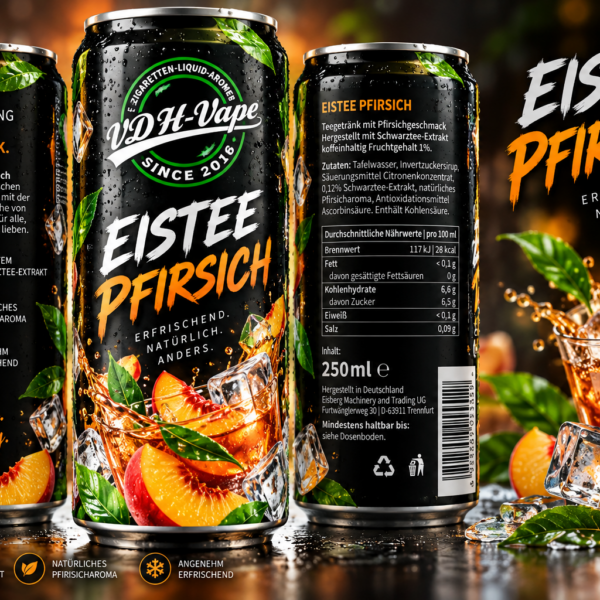 VDH-Vape Drinks – Eistee Pfirsich 250 ml