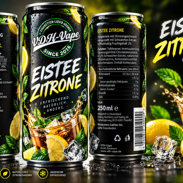 VDH-Vape Drinks – Eistee Zitrone 250 ml